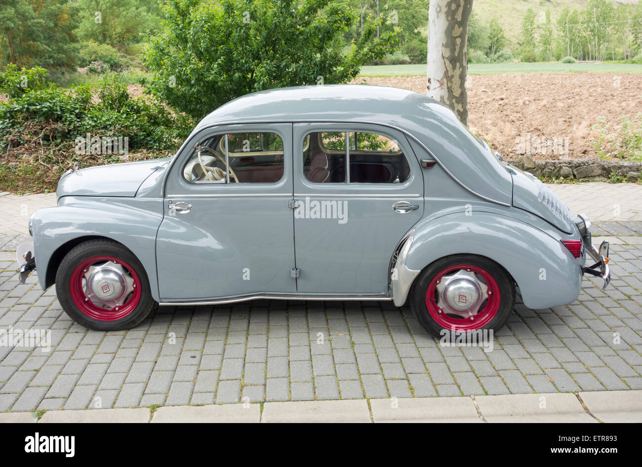 Renault 4CV built in Valladolid in Spain in the 1950`s Stock Photo